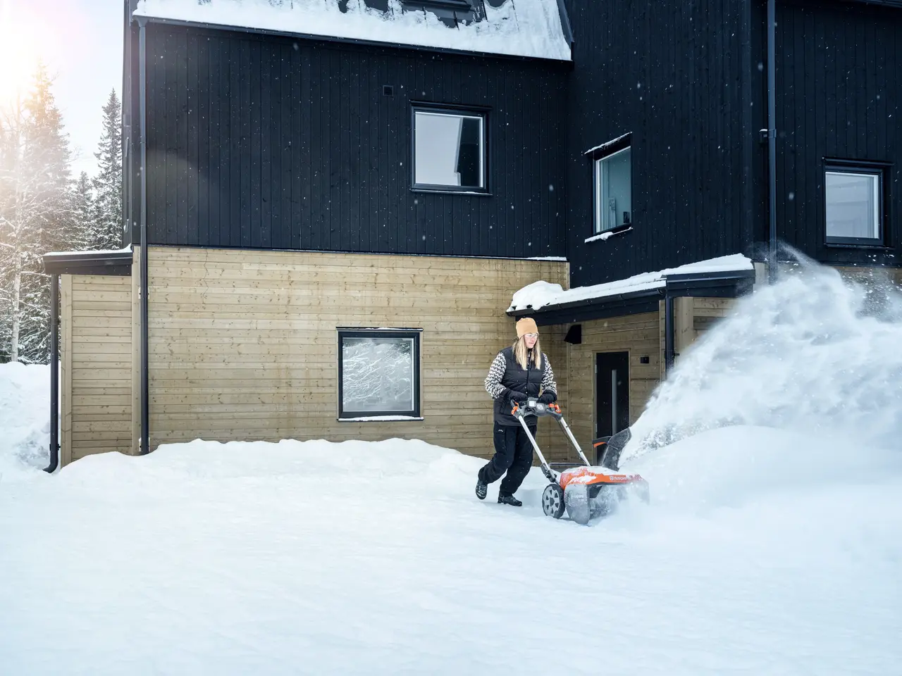 Snøfreser i arbeid